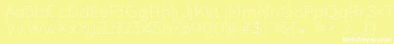 QuicksandDash Font – White Fonts on Yellow Background