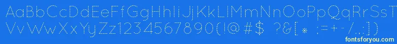 QuicksandDash Font – Yellow Fonts on Blue Background