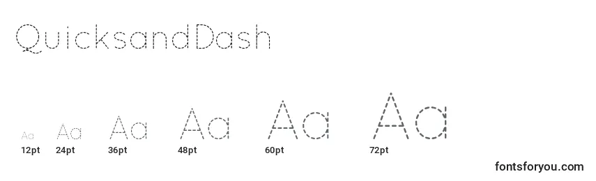 QuicksandDash Font Sizes