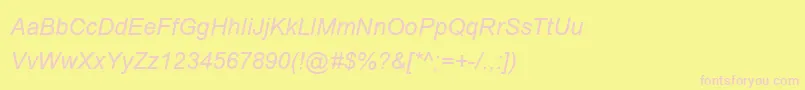 UtsaahItalic Font – Pink Fonts on Yellow Background