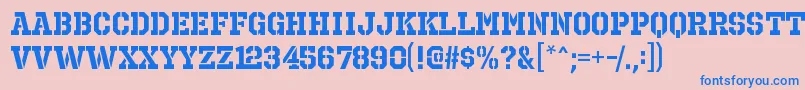 OctinprisonrgBold Font – Blue Fonts on Pink Background