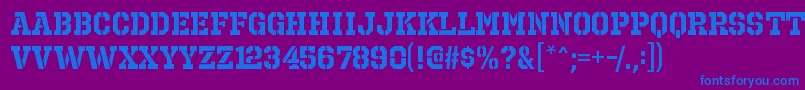 OctinprisonrgBold Font – Blue Fonts on Purple Background