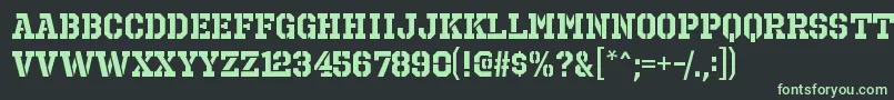 OctinprisonrgBold Font – Green Fonts on Black Background