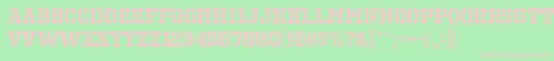 OctinprisonrgBold Font – Pink Fonts on Green Background