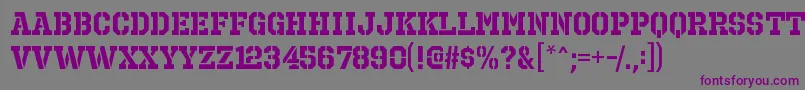 OctinprisonrgBold-Schriftart – Violette Schriften auf grauem Hintergrund