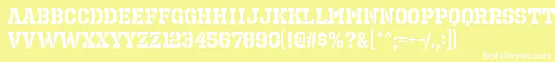 OctinprisonrgBold Font – White Fonts on Yellow Background