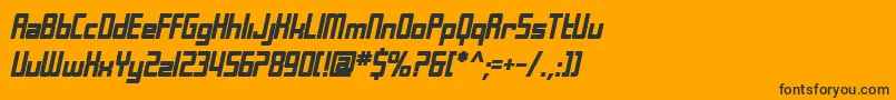 SfLaundromaticBoldOblique Font – Black Fonts on Orange Background