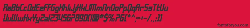 SfLaundromaticBoldOblique Font – Black Fonts on Red Background