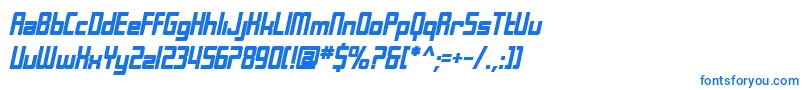 SfLaundromaticBoldOblique Font – Blue Fonts on White Background