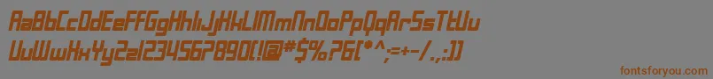 SfLaundromaticBoldOblique Font – Brown Fonts on Gray Background