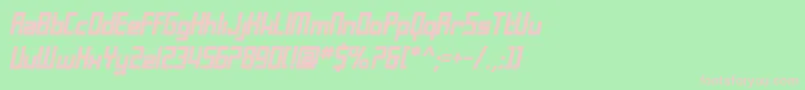 Шрифт SfLaundromaticBoldOblique – розовые шрифты на зелёном фоне