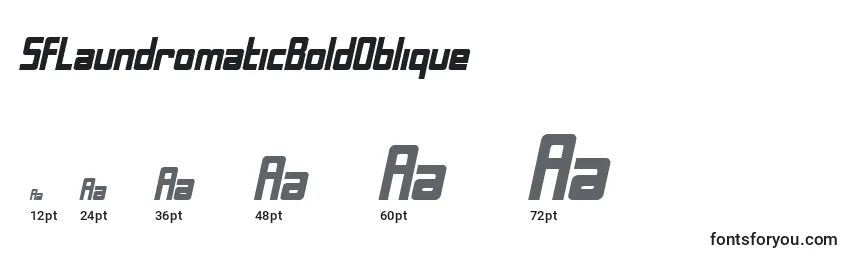Размеры шрифта SfLaundromaticBoldOblique