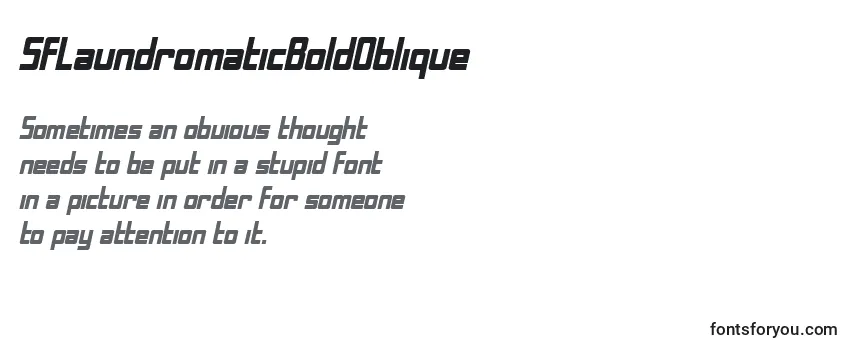 SfLaundromaticBoldOblique Font