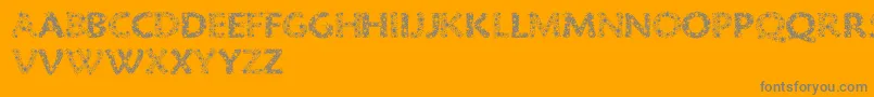 Razzle-Schriftart – Graue Schriften auf orangefarbenem Hintergrund