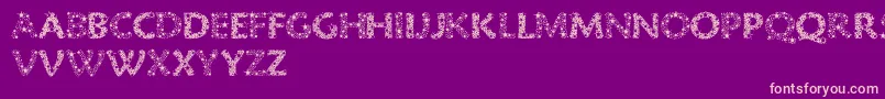Razzle Font – Pink Fonts on Purple Background