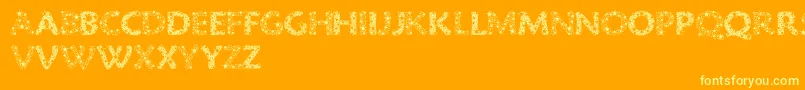 Razzle Font – Yellow Fonts on Orange Background