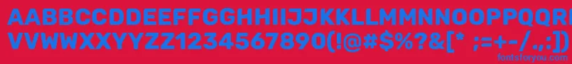 Cunia Font – Blue Fonts on Red Background