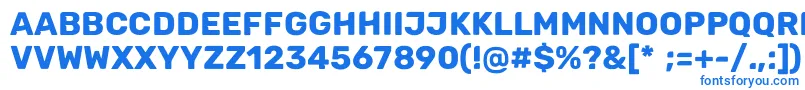 Saiba mais sobre a fonte Cunia Fonte Cunia – fontes azuis em um fundo branco