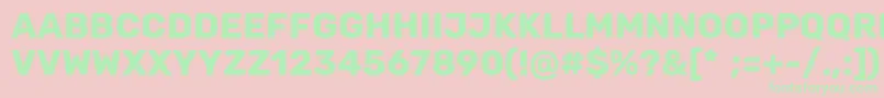 Cunia Font – Green Fonts on Pink Background