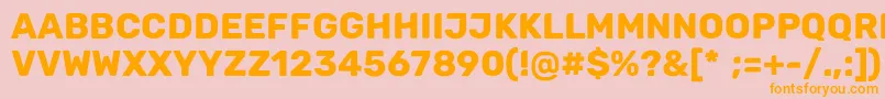 Cunia Font – Orange Fonts on Pink Background