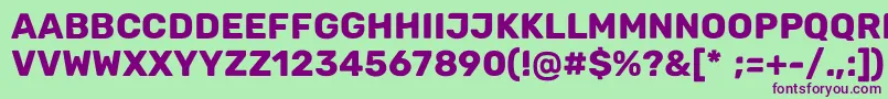 Cunia Font – Purple Fonts on Green Background
