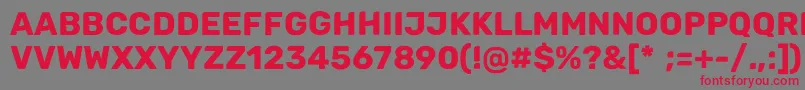Cunia Font – Red Fonts on Gray Background