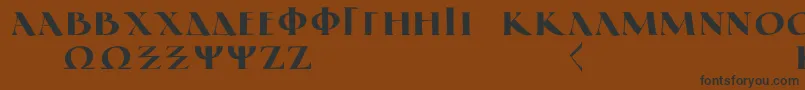 GreekElegantLdr Font – Black Fonts on Brown Background