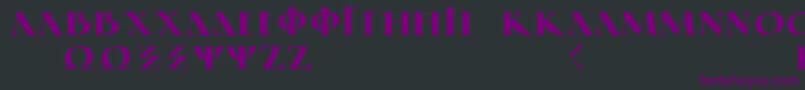 GreekElegantLdr Font – Purple Fonts on Black Background