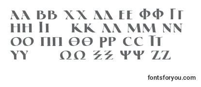 Überblick über die Schriftart GreekElegantLdr