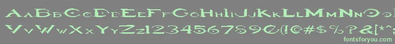 Haloregular Font – Green Fonts on Gray Background