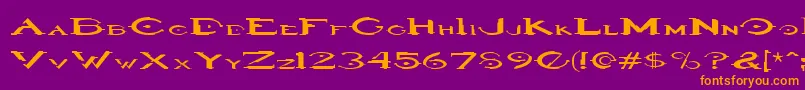 Haloregular Font – Orange Fonts on Purple Background