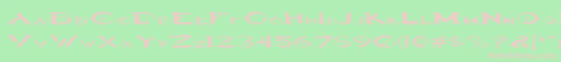 Haloregular Font – Pink Fonts on Green Background