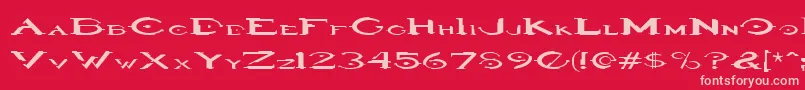 Police Haloregular – polices roses sur fond rouge