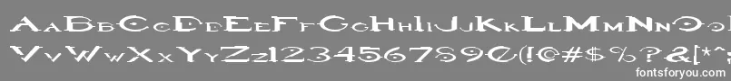 フォントHaloregular – 灰色の背景に白い文字