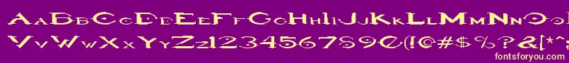 More about Haloregular Font Haloregular Font – Yellow Fonts on Purple Background