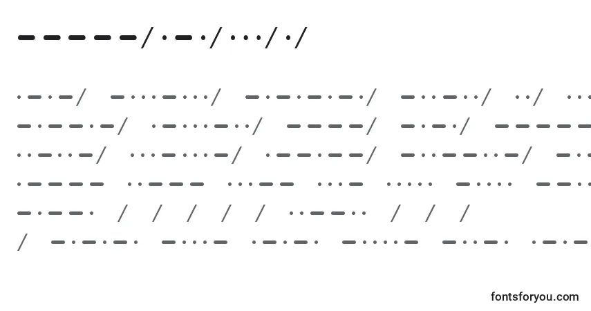Schriftart Morse – Alphabet, Zahlen, spezielle Symbole