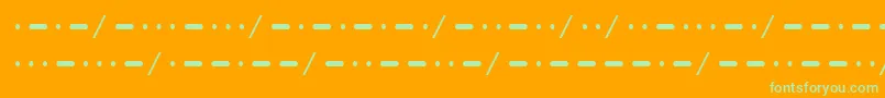 Morse Font – Green Fonts on Orange Background