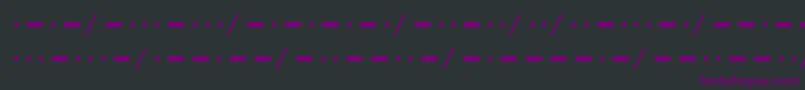 Morse Font – Purple Fonts on Black Background