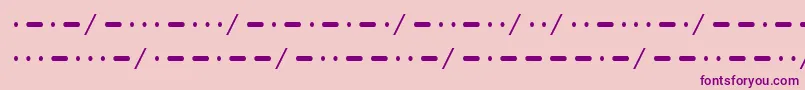 フォントMorse – ピンクの背景に紫のフォント