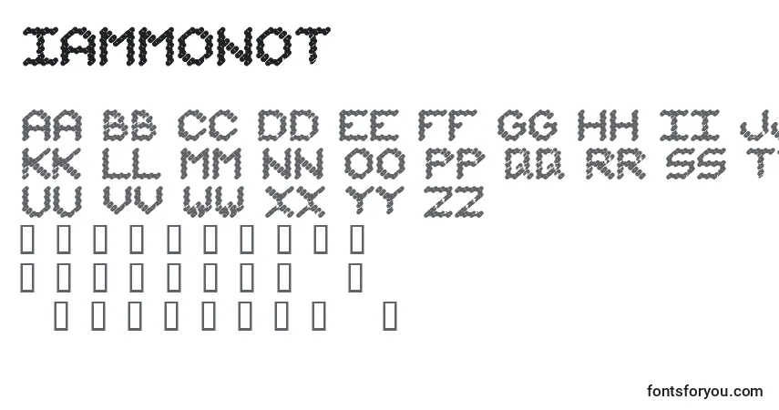 Iammonot Font – alphabet, numbers, special characters