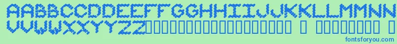 Iammonot Font – Blue Fonts on Green Background