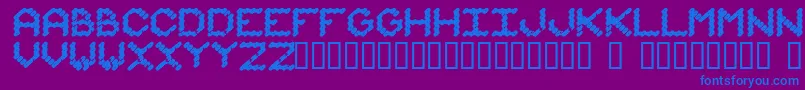 Iammonot Font – Blue Fonts on Purple Background