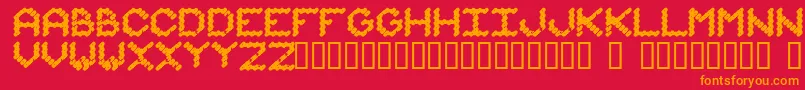 Iammonot Font – Orange Fonts on Red Background