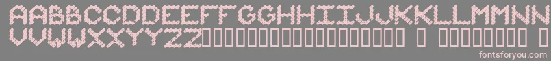 Iammonot-Schriftart – Rosa Schriften auf grauem Hintergrund