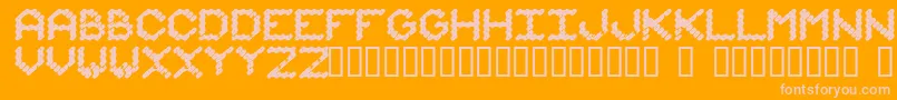 Iammonot Font – Pink Fonts on Orange Background