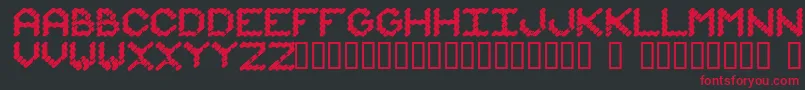 フォントIammonot – 黒い背景に赤い文字