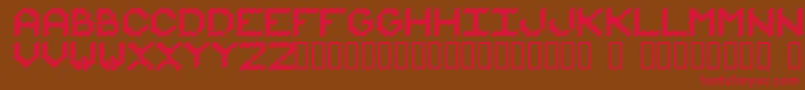 Iammonot Font – Red Fonts on Brown Background