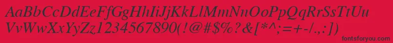 Vremfi Font – Black Fonts on Red Background