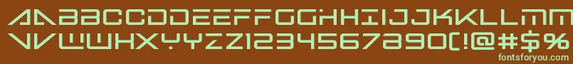 Bansheepilotblack Font – Green Fonts on Brown Background