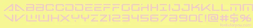 Bansheepilotblack Font – Pink Fonts on Yellow Background